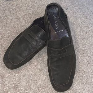 Men’s Brown Prada Leather Loafers (Size 13)